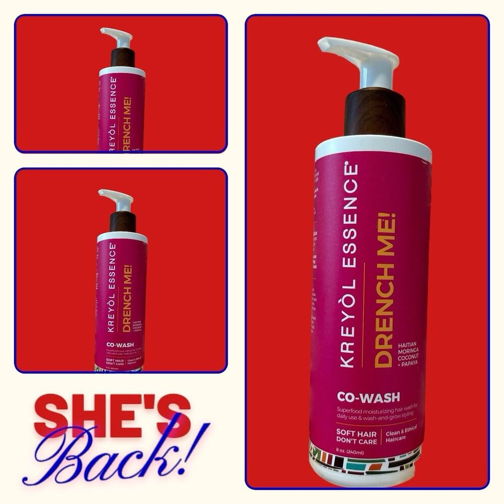 Kreyol Essence Drench Me! CO WASH 8 OZ. Vegan Cruelty‎ Free Color Safe Haircare